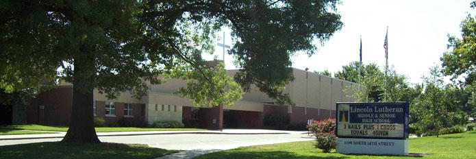 The front of Lincoln Lutheran Middle/High School